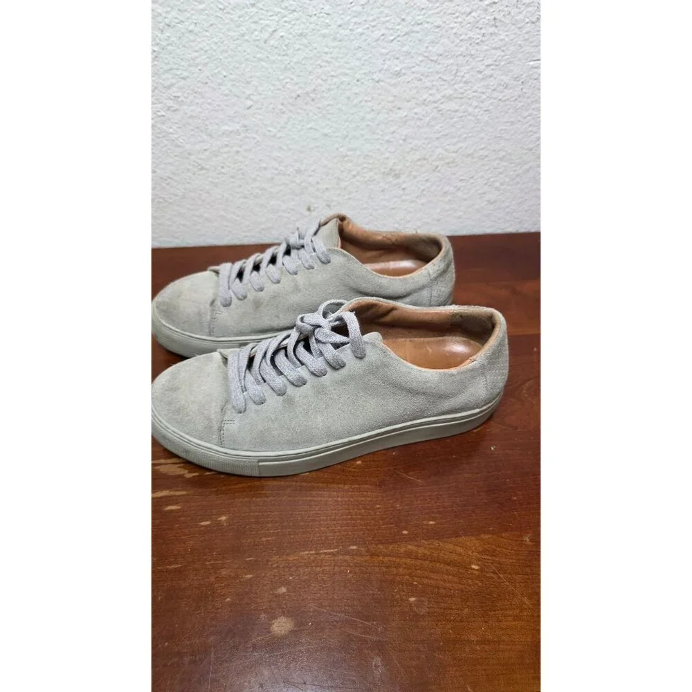 Selected/Femme Women's Suede Lace-Up Sneakers Beige Size 8‎